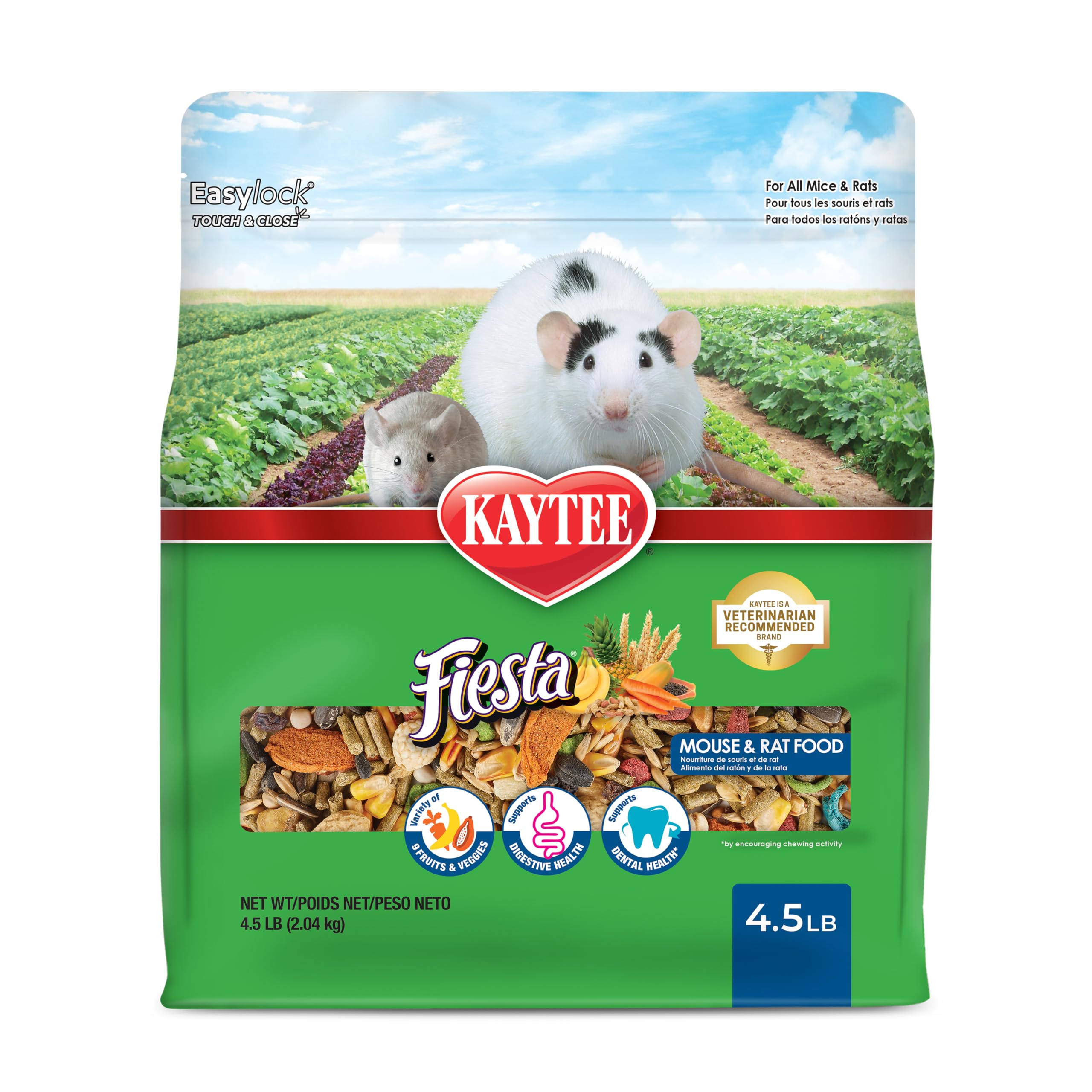 Kaytee Products Food Fiesta for Mouse And Pet Rats Gourmet Variety Diet 4 lbs