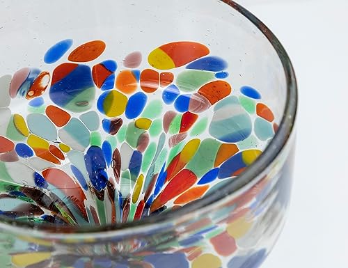 Miniatura 2 de Juego de 2 vasos de Margarita mexicana soplados a mano de 16 oz - Confeti