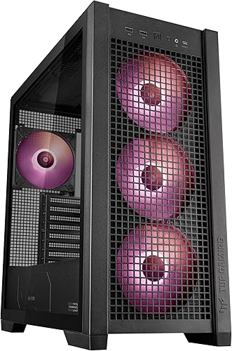Miniatura 15 de ASUS TUF Gaming GT302 ARGB ATX Mid-Tower PC Case Cuatro ventiladores ARGB de 5.512 x 1.102 in para alto flujo de aire y presión estática, panel