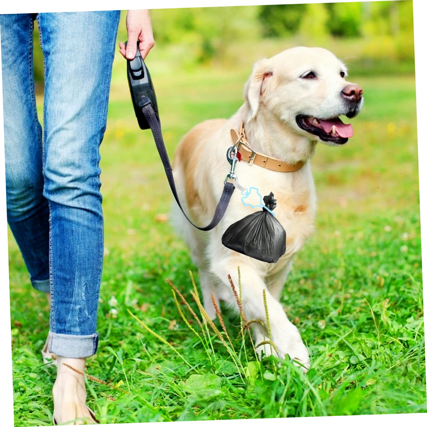 Toyvian 5pièces Porte-sacs à Déjections Canines Attache pour Sacs à Déjections Clip pour Laisse Accessoire pour Chien sans Utilisation des Mains