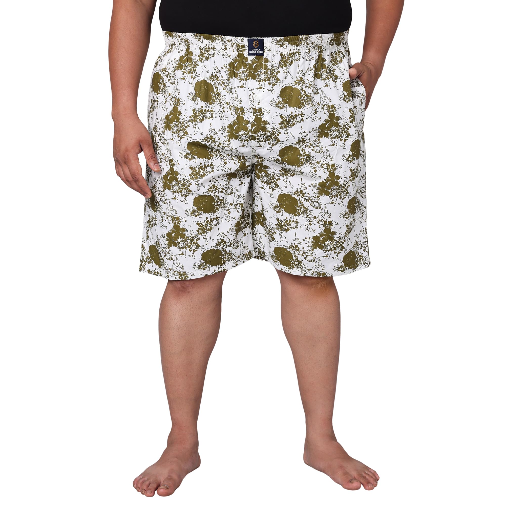 urban scottish Men's Plus Size Boxers | 100% Cotton | Regular Fit, Mid Rise | Print Pattern | 2 Side Pockets-picture-32