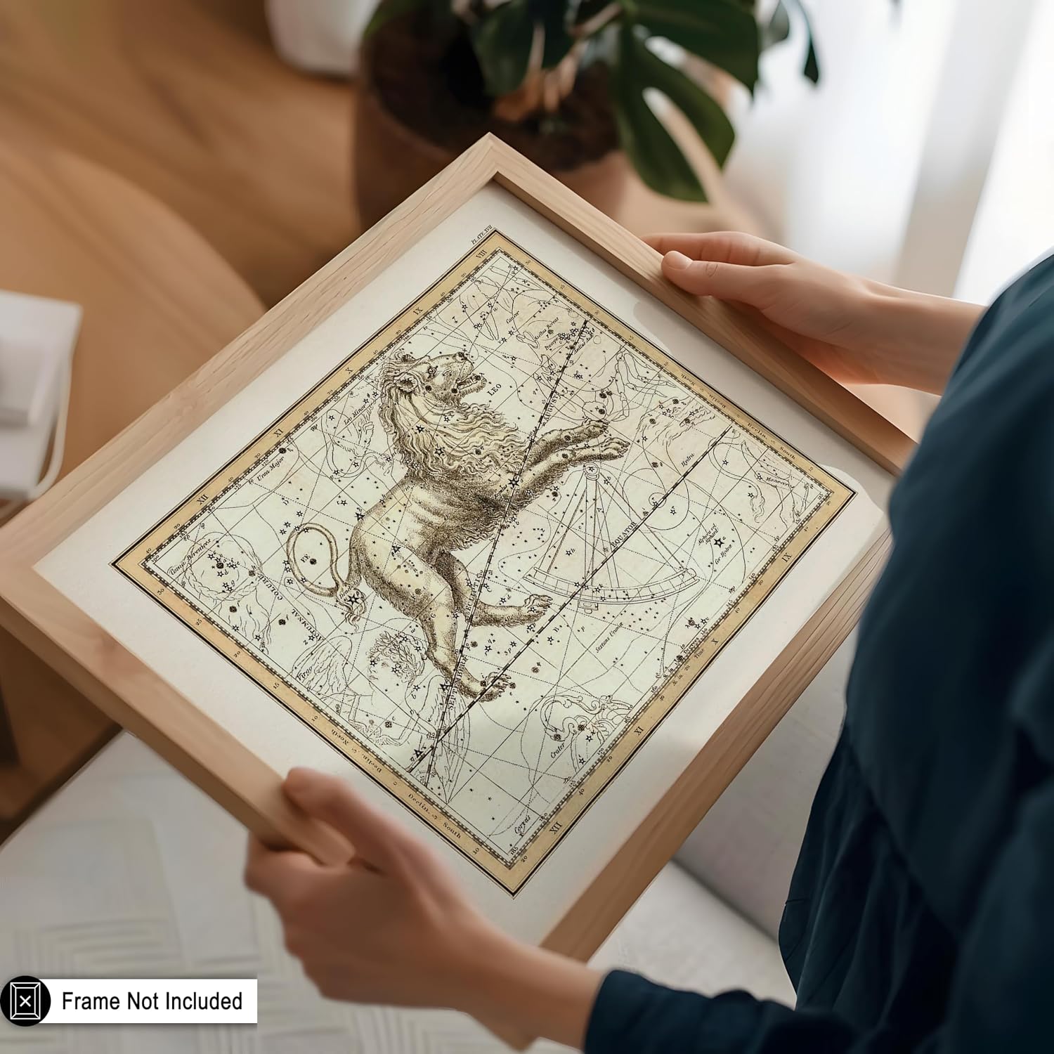 Poster Master Leo the Lion Zodiac Sign Poster, Great Vintage Zodiac Poster, 8x10 Unframed Art Print, Astrology and Aptitude Vintage Home Wall Decor for Astrology Enthusiasts