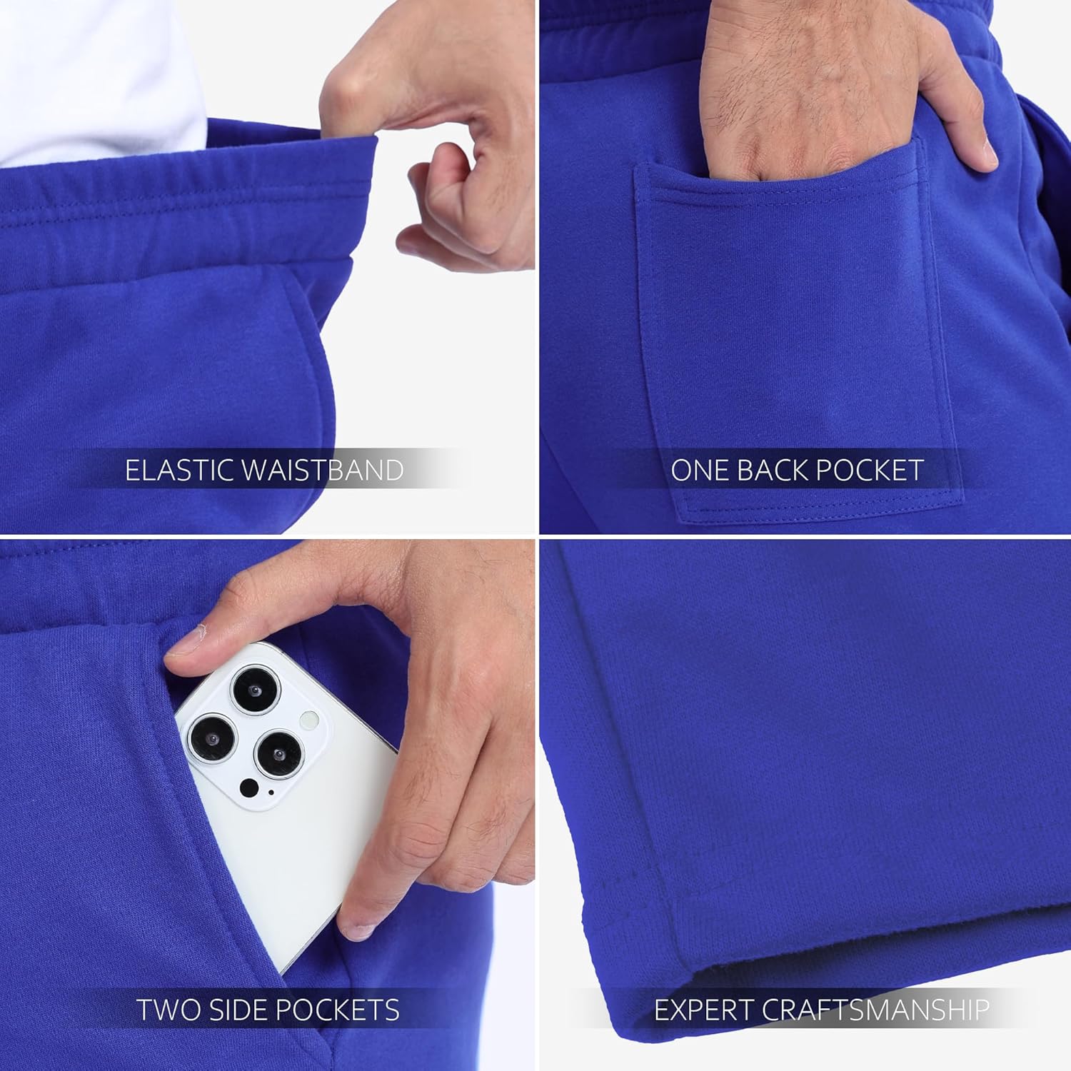 Men’s Shorts 100% Cotton with Pockets – Lightweight, Soft Athletic Shorts for Lounge, Sleep, Workout - Image 5