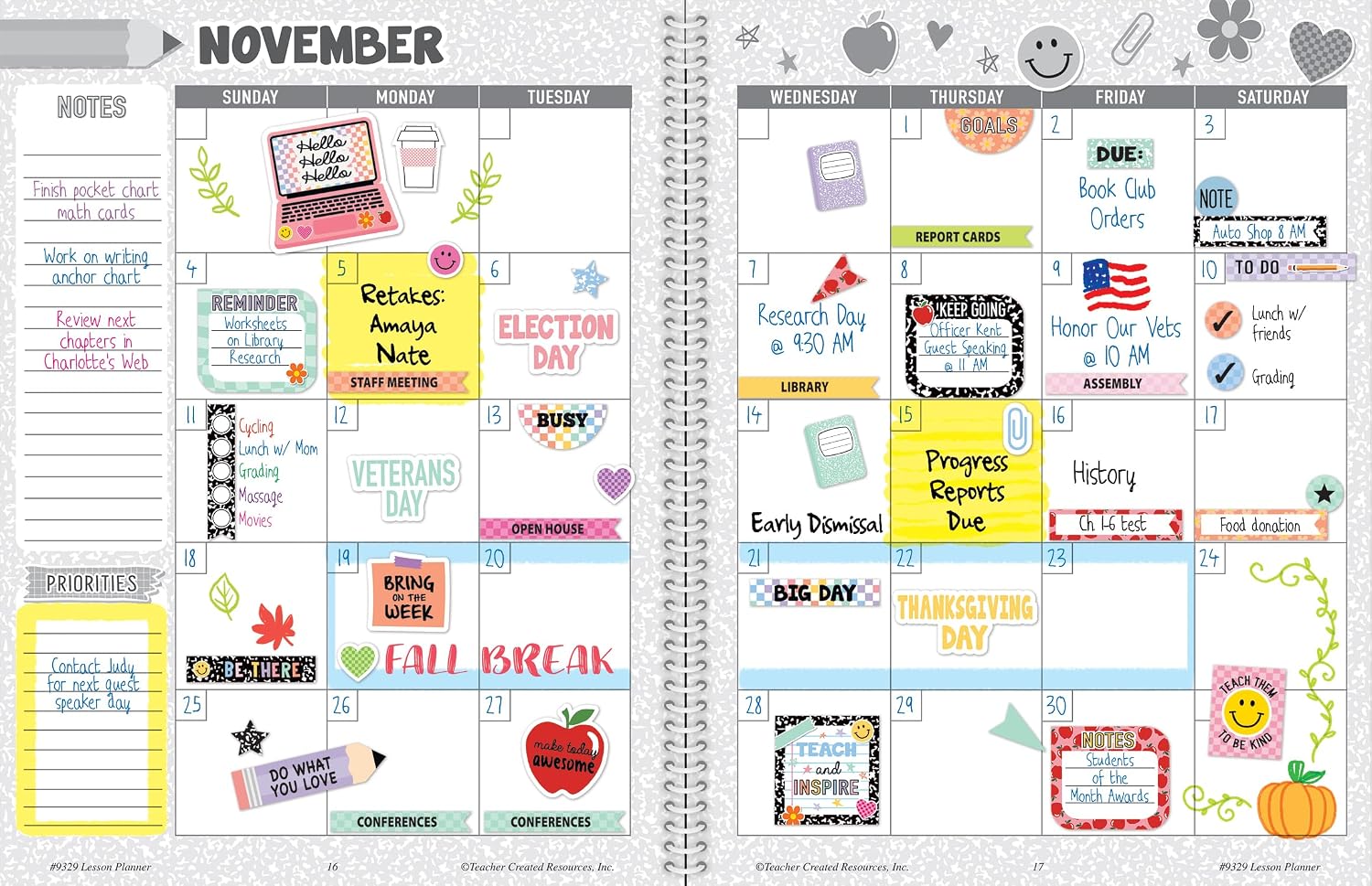 Teacher Created Resources Cool for School Teacher Plan Book (TCR9329)