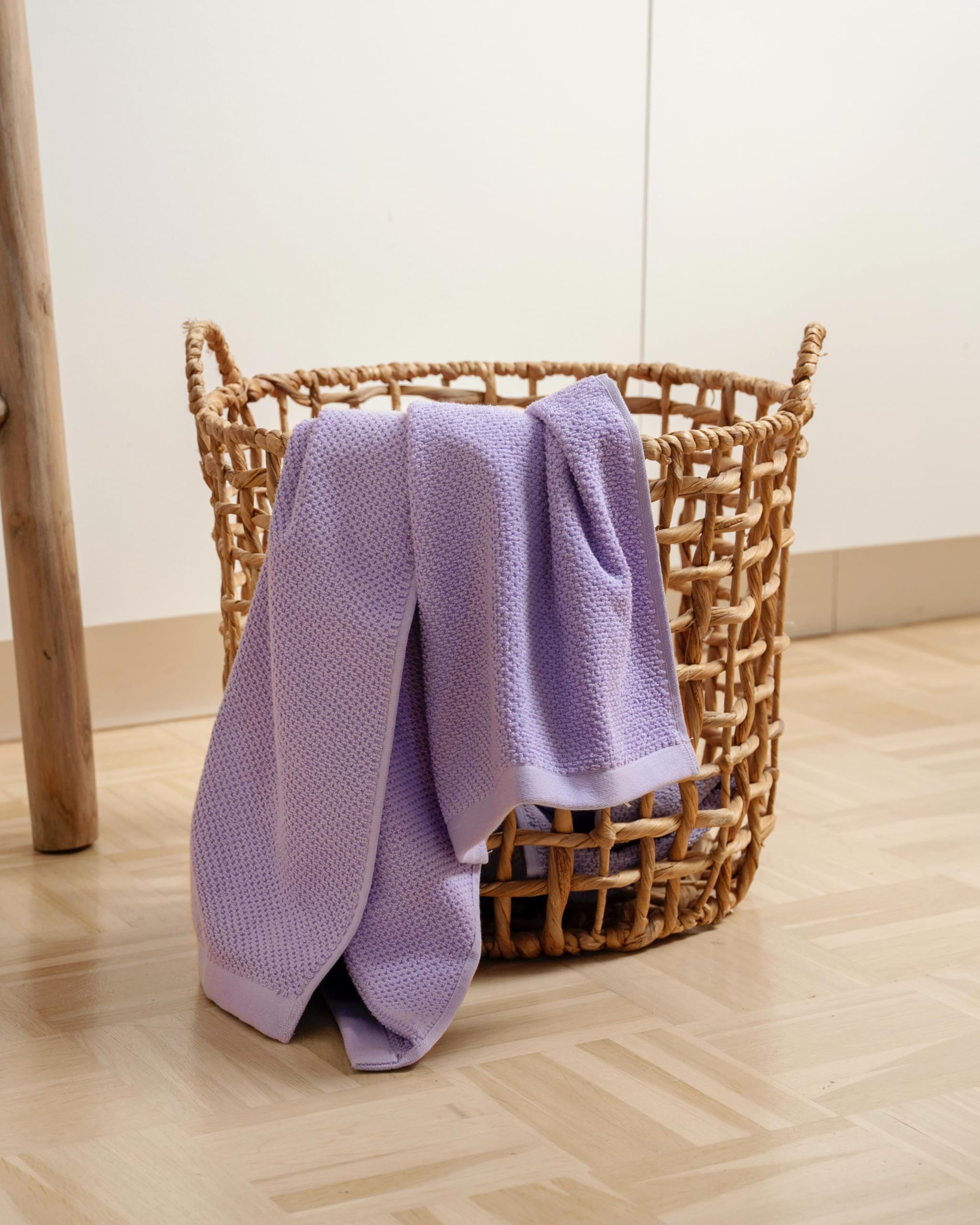 Herzbach Home Spa Kollektion Handtücher Duschtücher Set 100% Baumwolle Lavendel