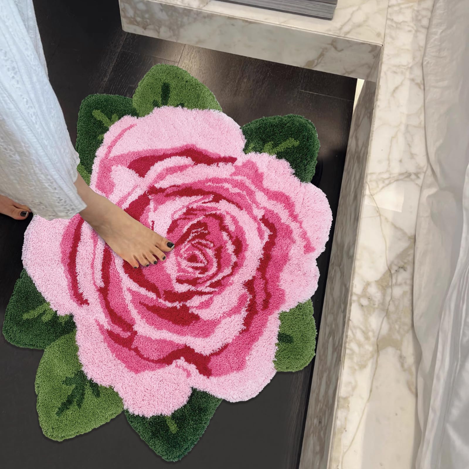Aazon.co: BOOLATU Roses Flowers And Bow-Knot Door Ats Entrance Front Door Rug,achine