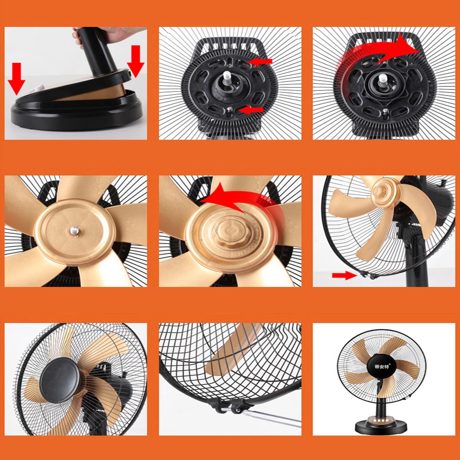 Ventilatore solare portatile a batteria, ventilatore da pavimento ricaricabile per esterni, ad alta velocità, con ricarica USB, silenzioso e senza fili, per viaggi, casa, garage, tenda