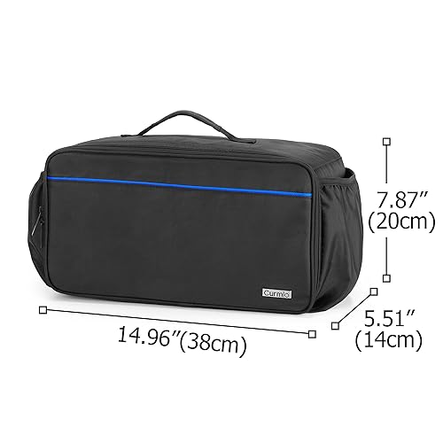 Miniatura 5 de CURMIO Game Disc Storage Bag Holds Up to 24 Discs, Game Disk Travel Case Compatible for PS5PS4PS4 ProPS3Xbox OneXbox 360Xbox Series XS, Blue