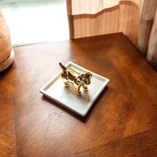 Miniatura 2 de Soporte para anillo de perro, soporte cuadrado para joyería, regalo para mamá de perro, regalos de Navidad para mujeresamigasamantes de los perros,