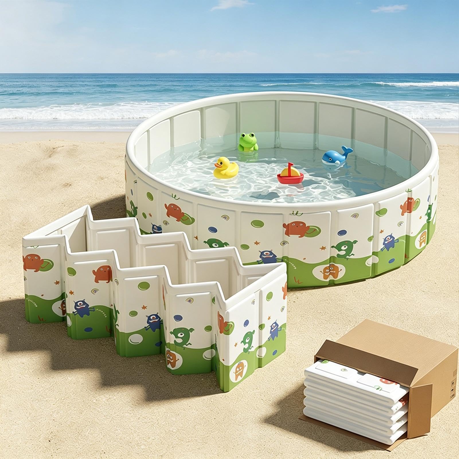 Piscina Infantile Vasca da Bagno Portatile per Cani e Bambini | Piscina Animali Domestici Bambini Cuccioli Esterno Giardino Campeggio Spiaggia Camper Casa Appartamento Viaggio Famiglia