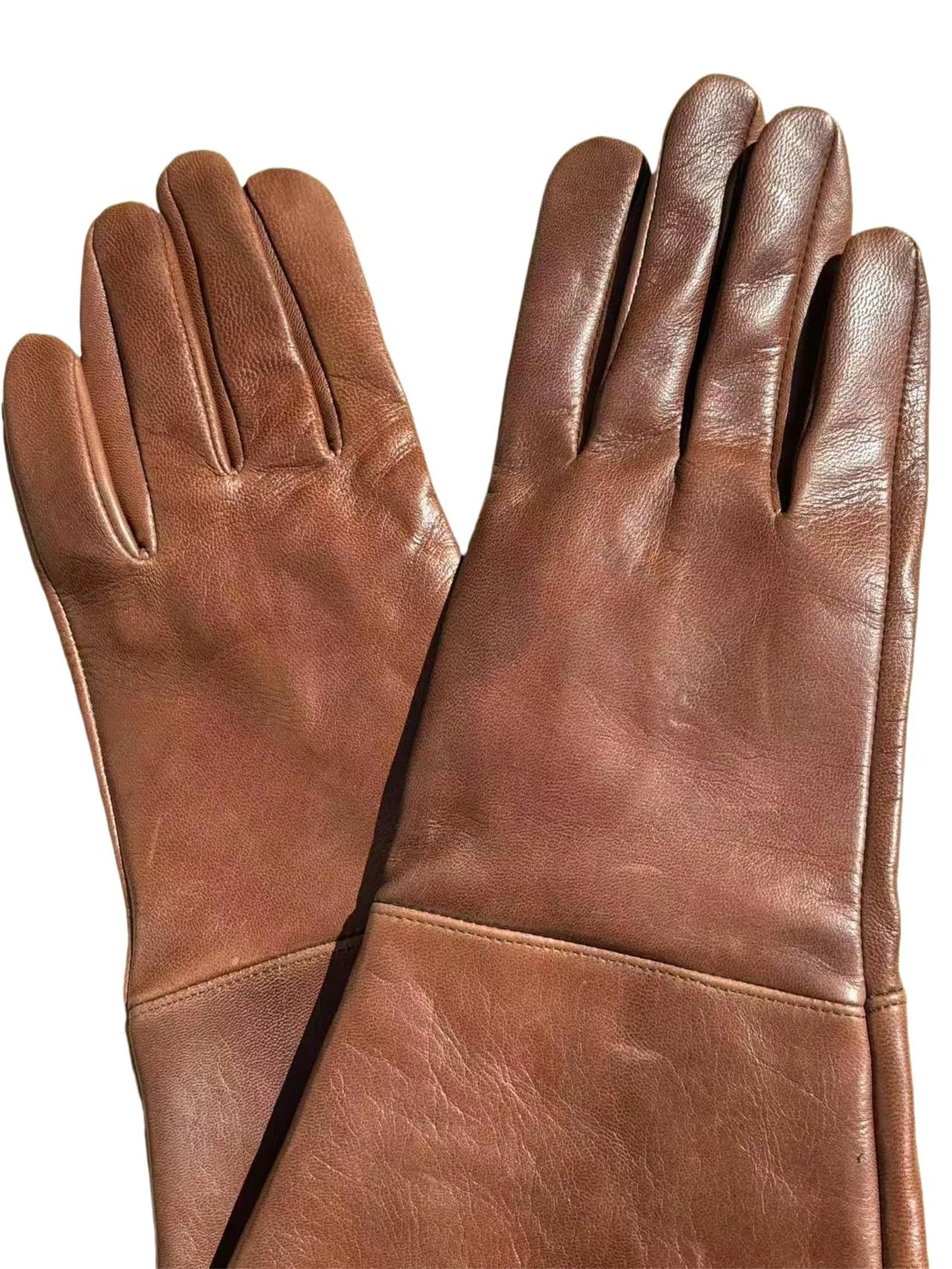Guantes de piel de oveja auténtica para hombre, delgados, sin forro, para pantalla táctil, mensajes de texto, ciclismo, conducción, motocicleta
