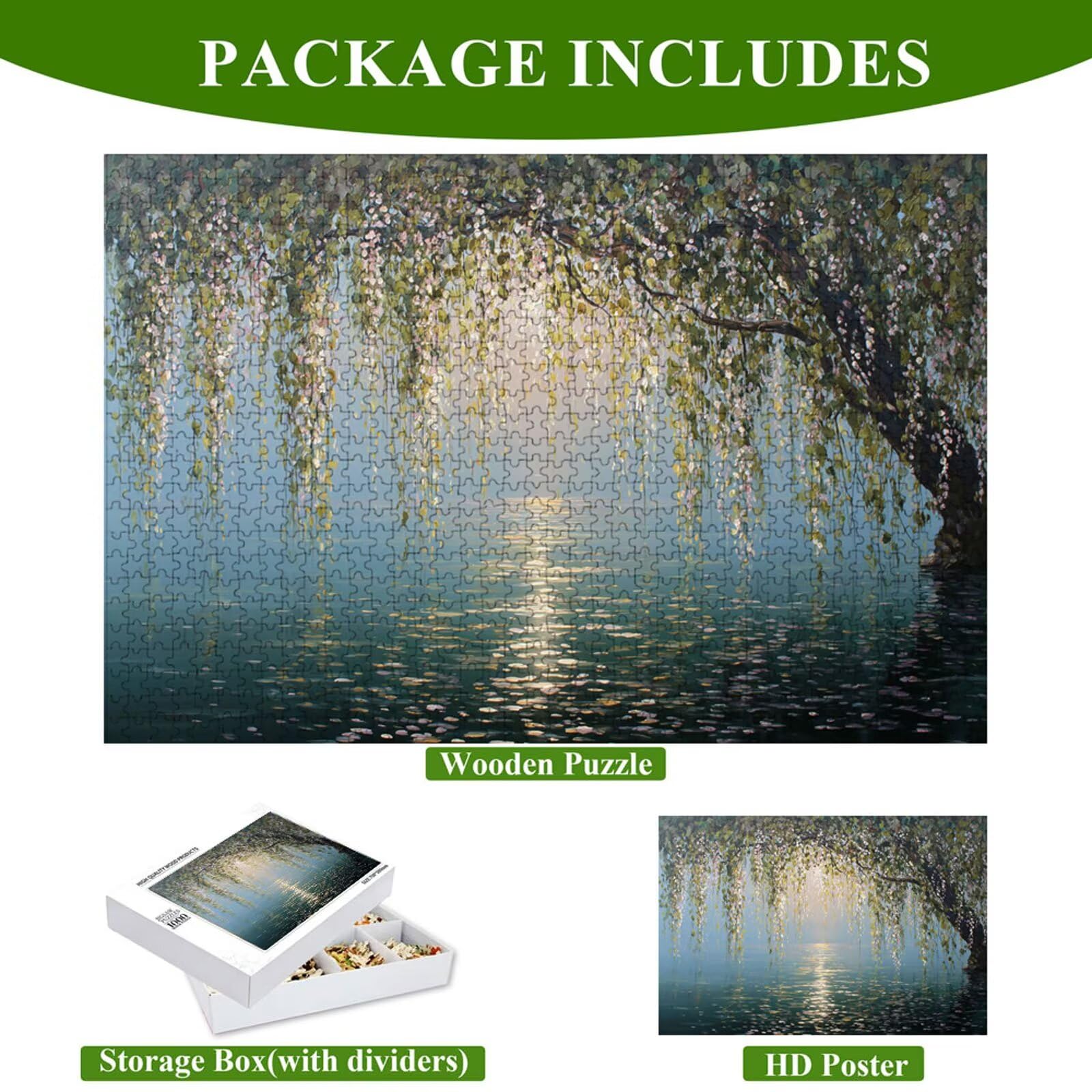 Puzzle 1500 Piezas Adultos Árbol & Verano, Rompecabezas con Letras Traseras y Póster, Pasatiempo Antiestrés, Decoración de Pared, Regalo Decorar Mujer Hombre 87 x 57 cm (14 Años +) P3#316