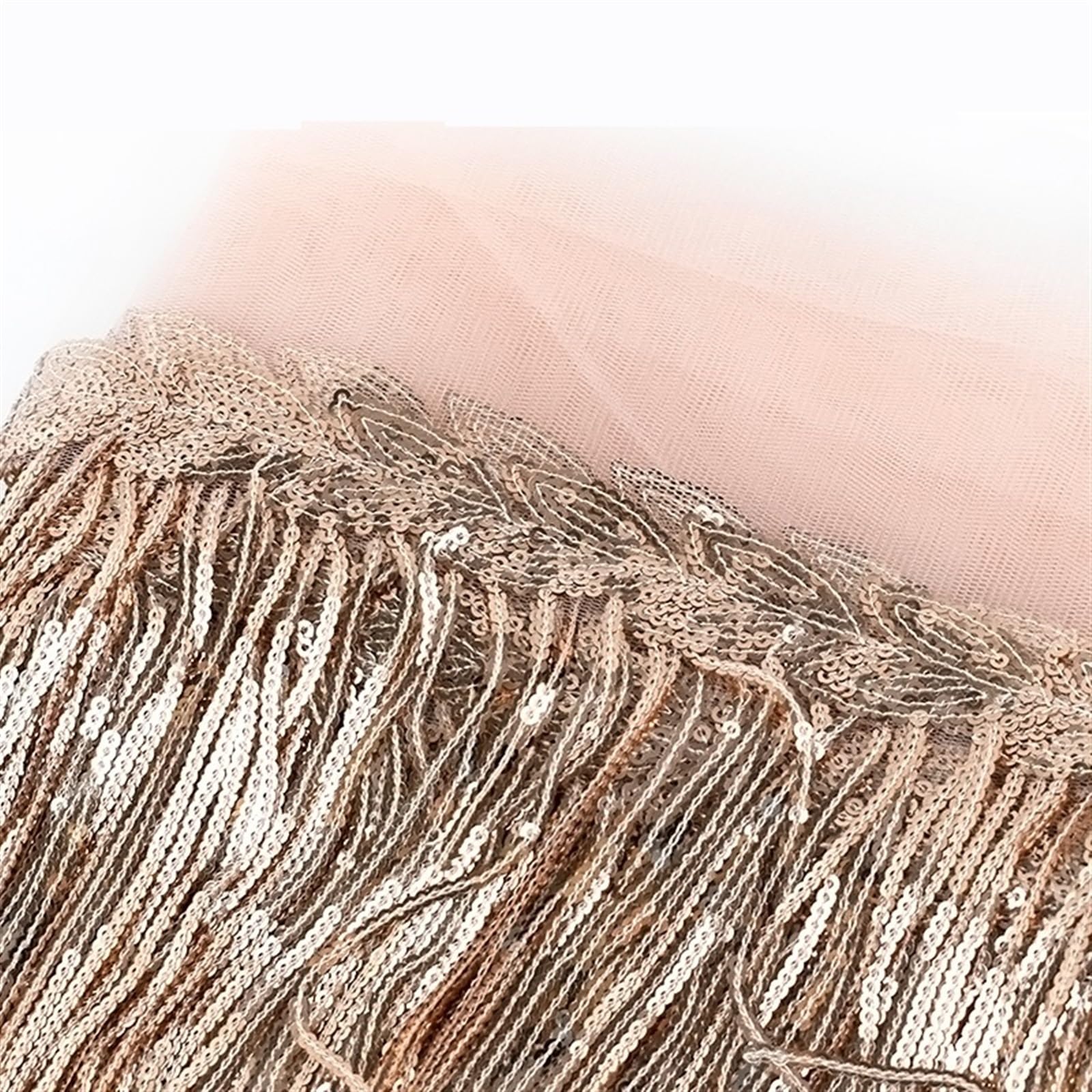 Fransenborte 1–10 Yards Meetee 18 cm Pailletten-Fransenbesatz, Quaste, glitzernde Spitzenfransen for Tanzkleidung, Kleider, dekoratives DIY-Nähzubehör