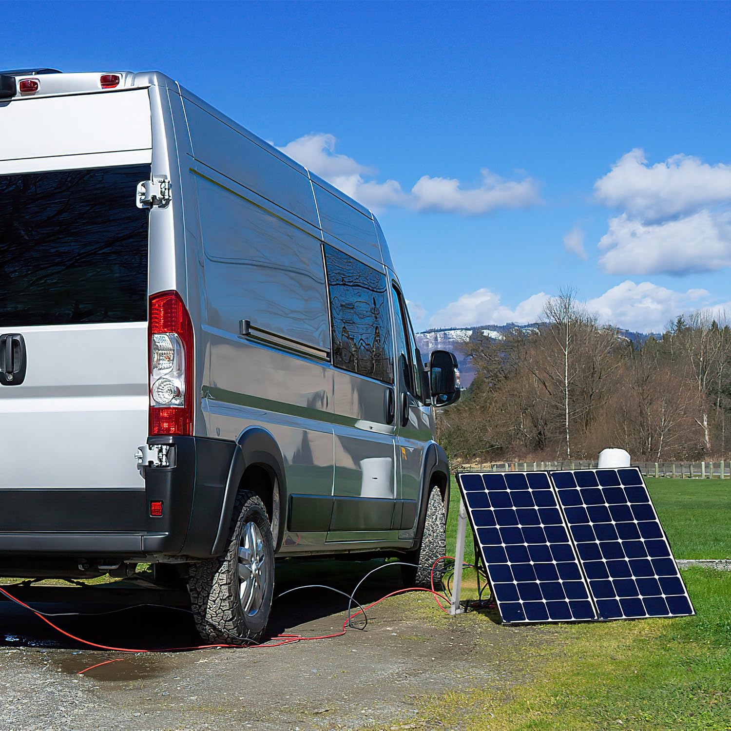 Solarpanel Halterung 4er Set 0-60° verstellbar Aluminium | Aufständerung 38-68 cm höhenverstellbar, Solarmodul Halterung für Balkonkraftwerk, Flachdach, Wand, Wohnmobil & Boot