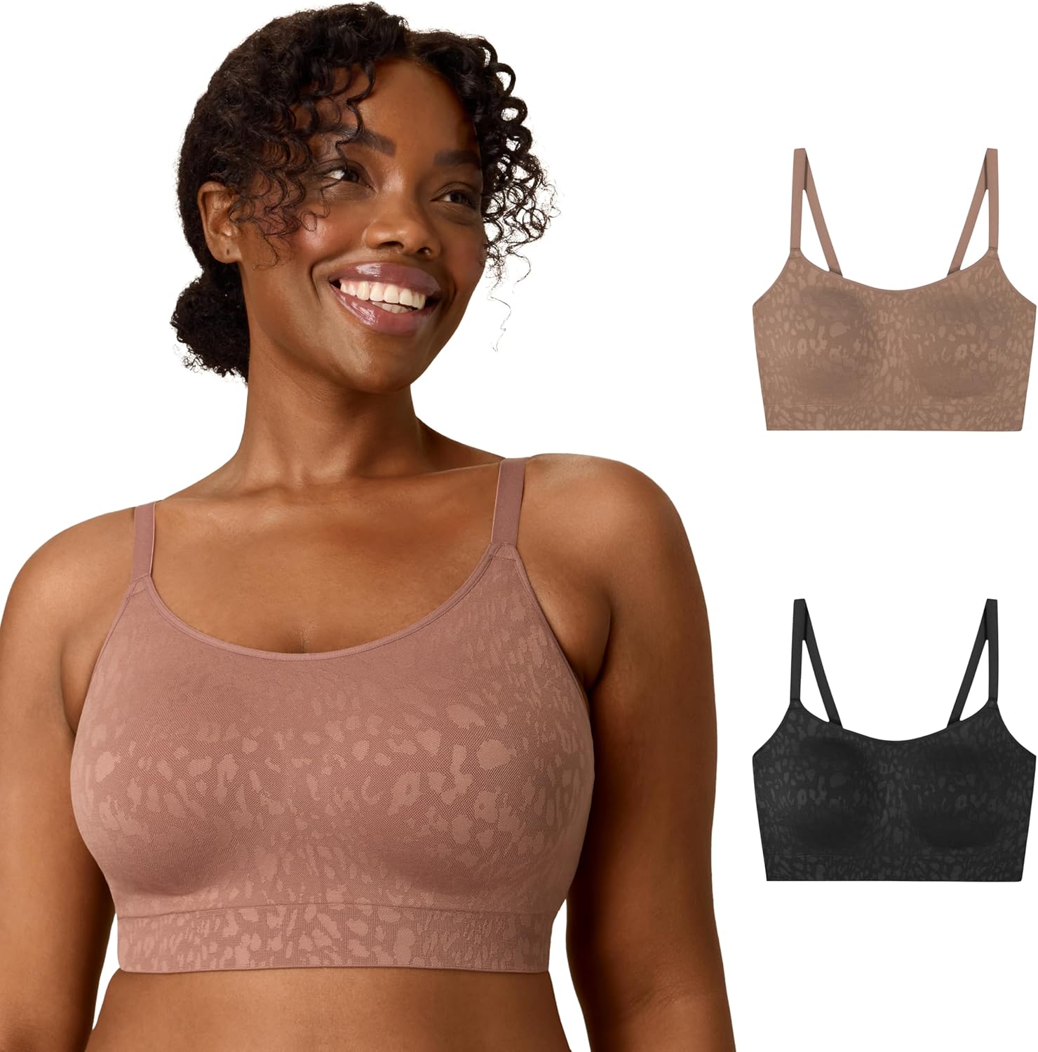 Playtex Women's Wireless Bra Pack, Plus-Size Bras Available, Moisture-Wicking, Full Coverage, Convertible, 4752, 2-Pack