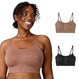 Playtex Womens Wireless Bra Pack, Plus-Size Bras Available, Moisture-Wicking, Full Coverage, Convertible, 4752, 2-Pack