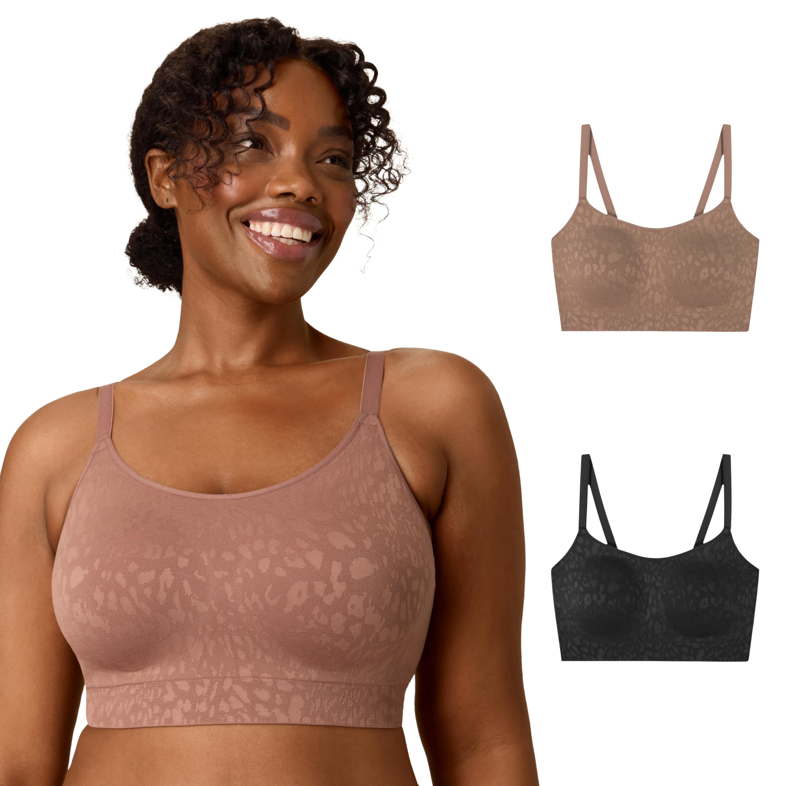 Playtex Womens Wireless Bra Pack, Plus-Size Bras Available, Moisture-Wicking, Full Coverage, Convertible, 4752, 2-packBra