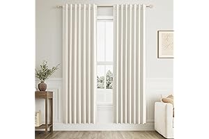 Cream Linen Blackout Curtains 80 Inch Length: Experience Darkness and Elegance