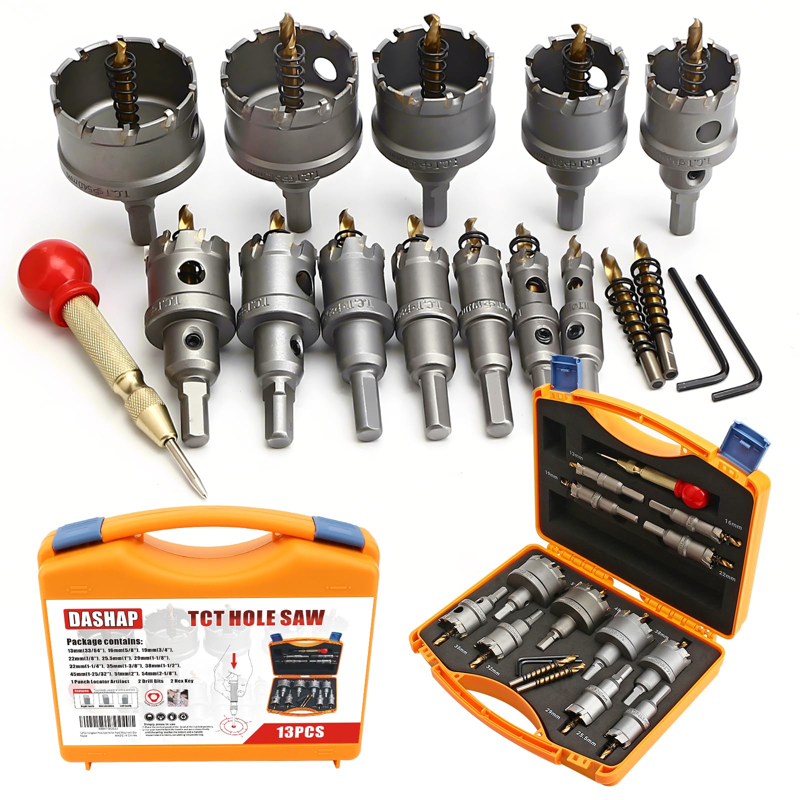 Dashap 13pc Carbide Hole Saw Kit