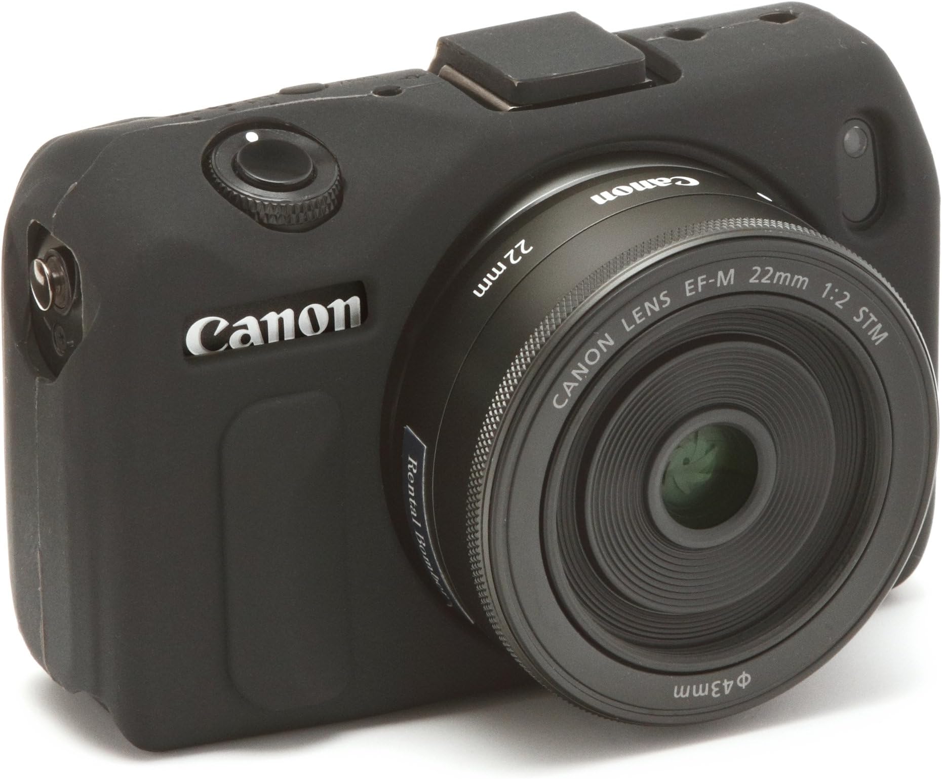 Easy Silicon Cover Case for Canon EOS M with LCD Protect Film (Black)