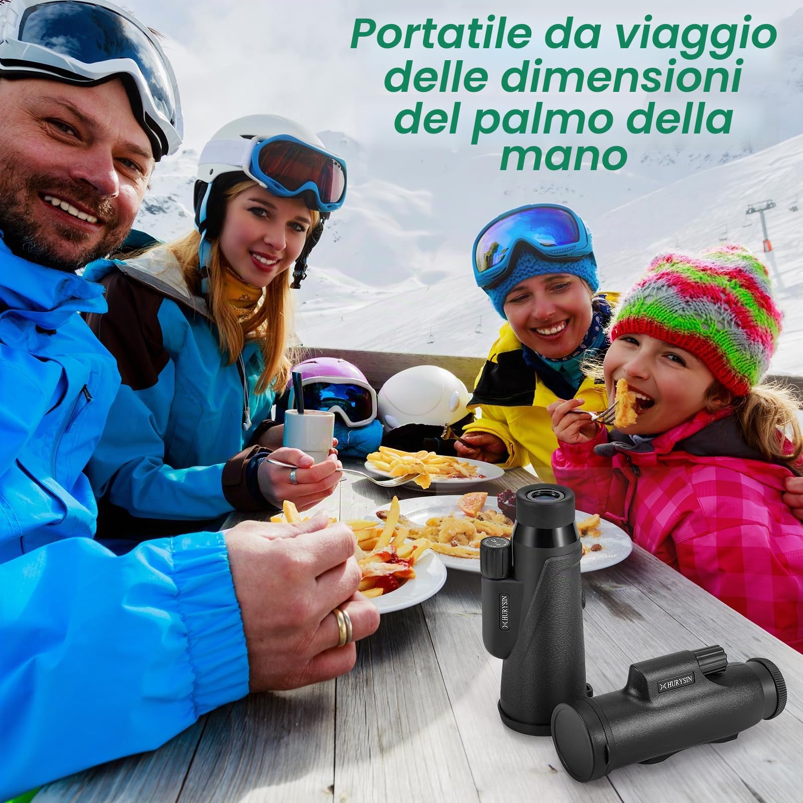 Monocolo HD 8 x 42 mm, adatto per bird watching, caccia, viaggi