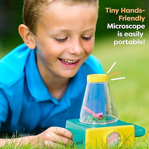 Miniatura 2 de B. Toys - Microscopio de doble cara - Microscopio deportivo y exterior para niños - Microscopio de doble cara - Juguetes científicos - 3 insectos de