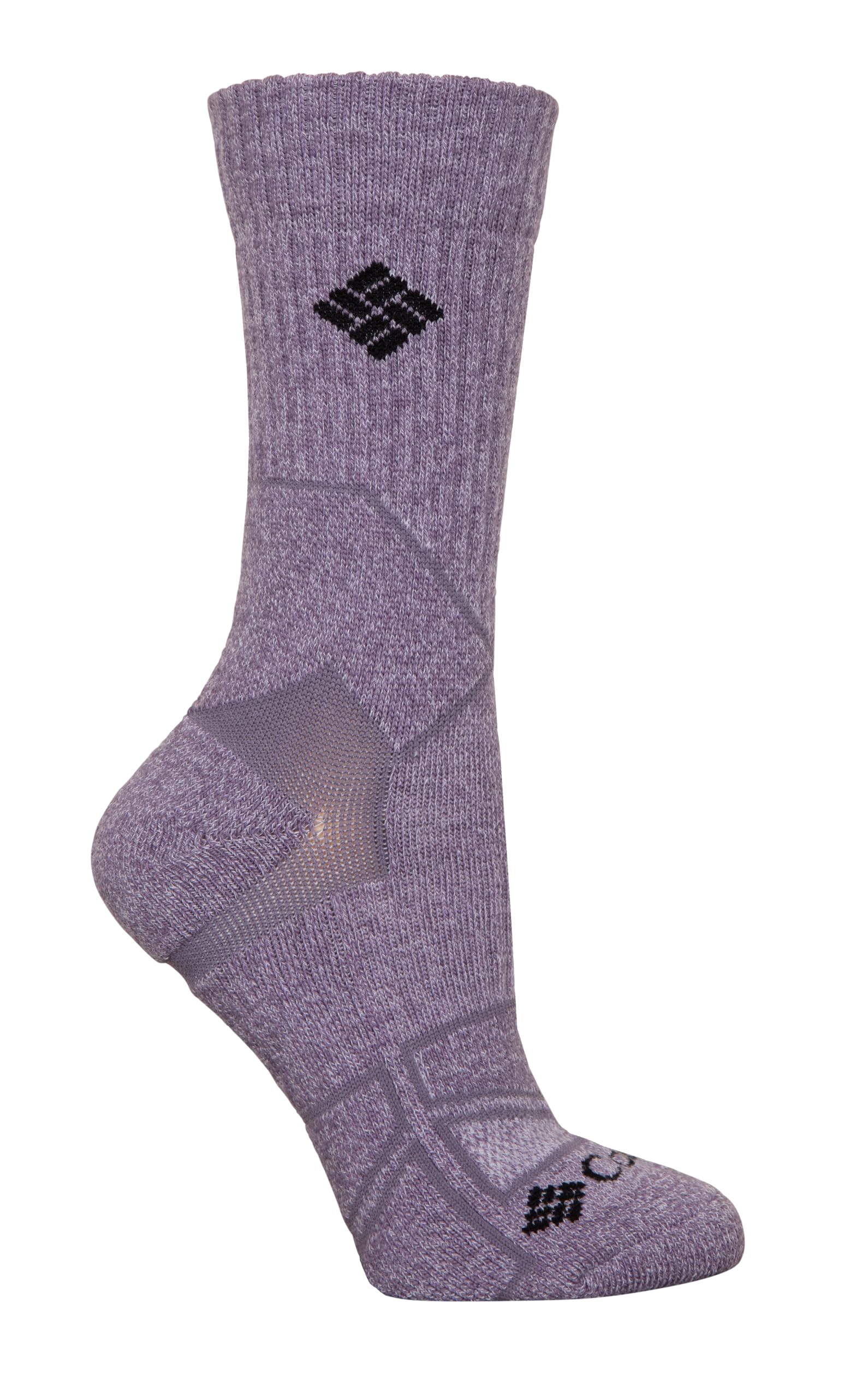 Columbia Hike Crew Mittelschwere Socken, 1 Paar, Dunkelviolett, Größe M