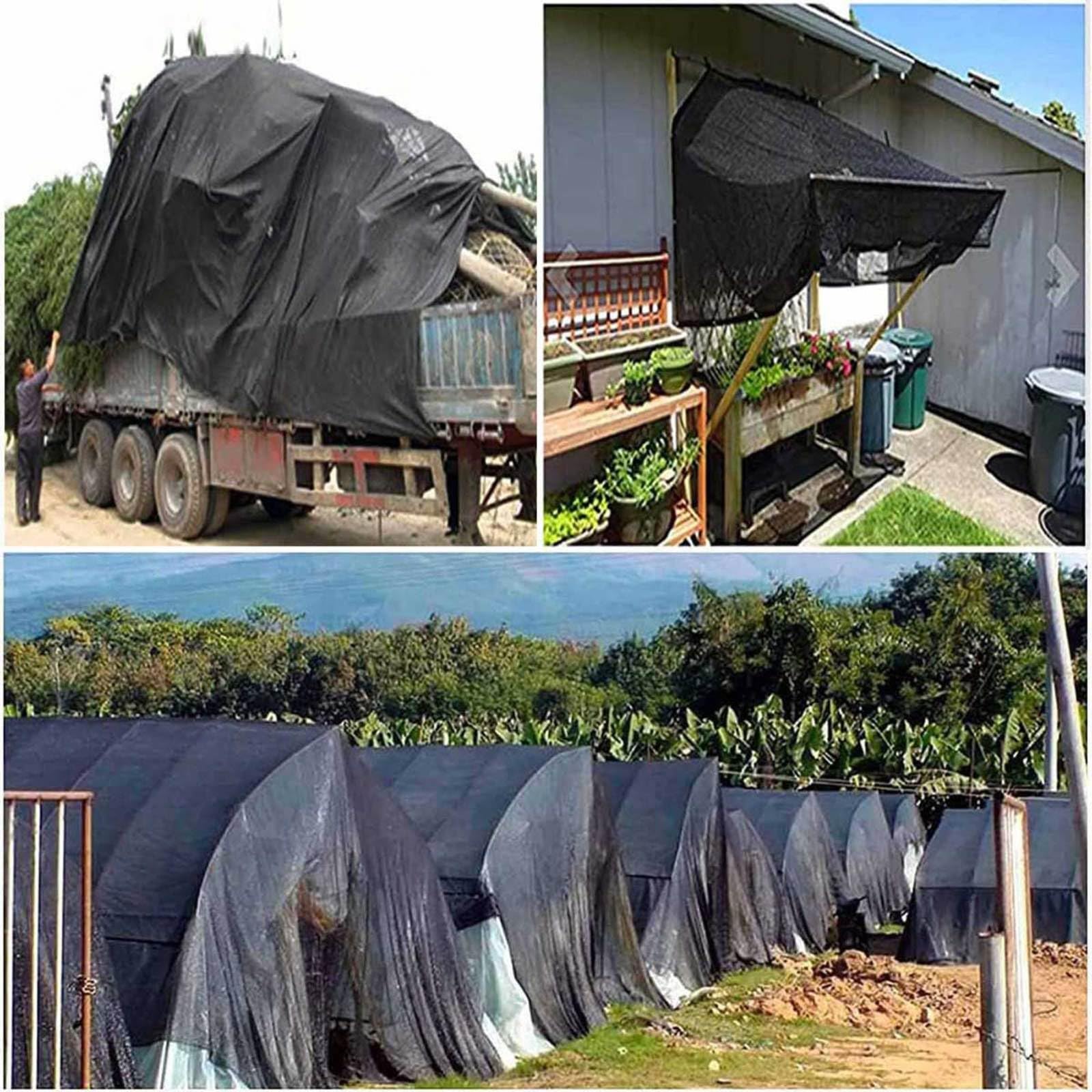 Czarny żagiel przeciwsłoneczny 4 x 5 m – 90% ochrona przed promieniowaniem UV, oddychająca tkanina, idealna na patio na zewnątrz, do ogrodu, balkonu, tarasu i dziedzińca – wzmocnij swoją aktywność na