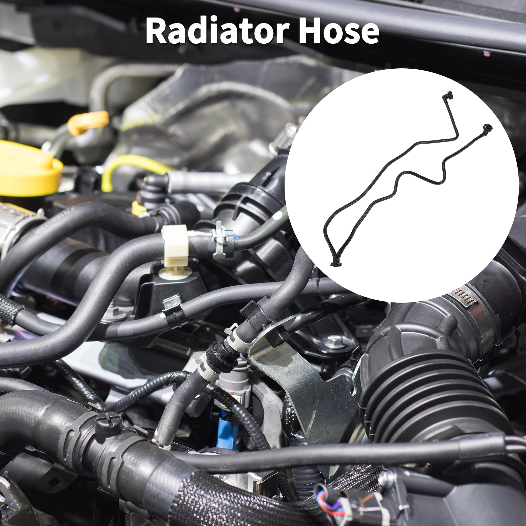 Manguera Del Radiador Para Mercedes-Benz W176 A200 A250 2012-2018 Buena Estanqueidad No.A2465010125 Línea De Ventilación Del Depósito De Expansión Del Motor Negro 1 Pc