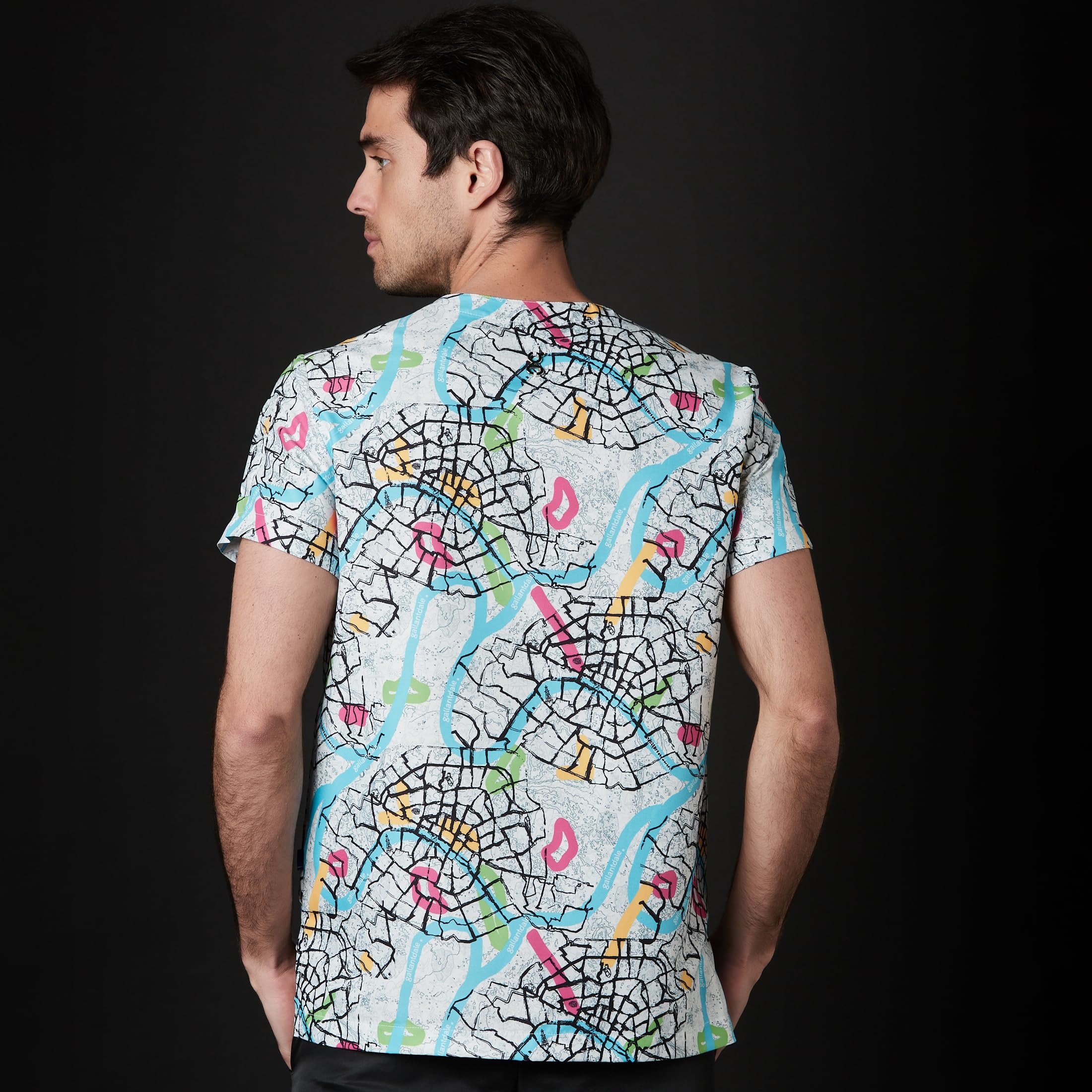 GALLANTDALE Casaca Sanitaria Lumiere Hombre Win Sena Repelente Resistente Chaqueta Ropa de Trabajo Uniforme Sanitario Medico Doctor Veterinario Dibujos
