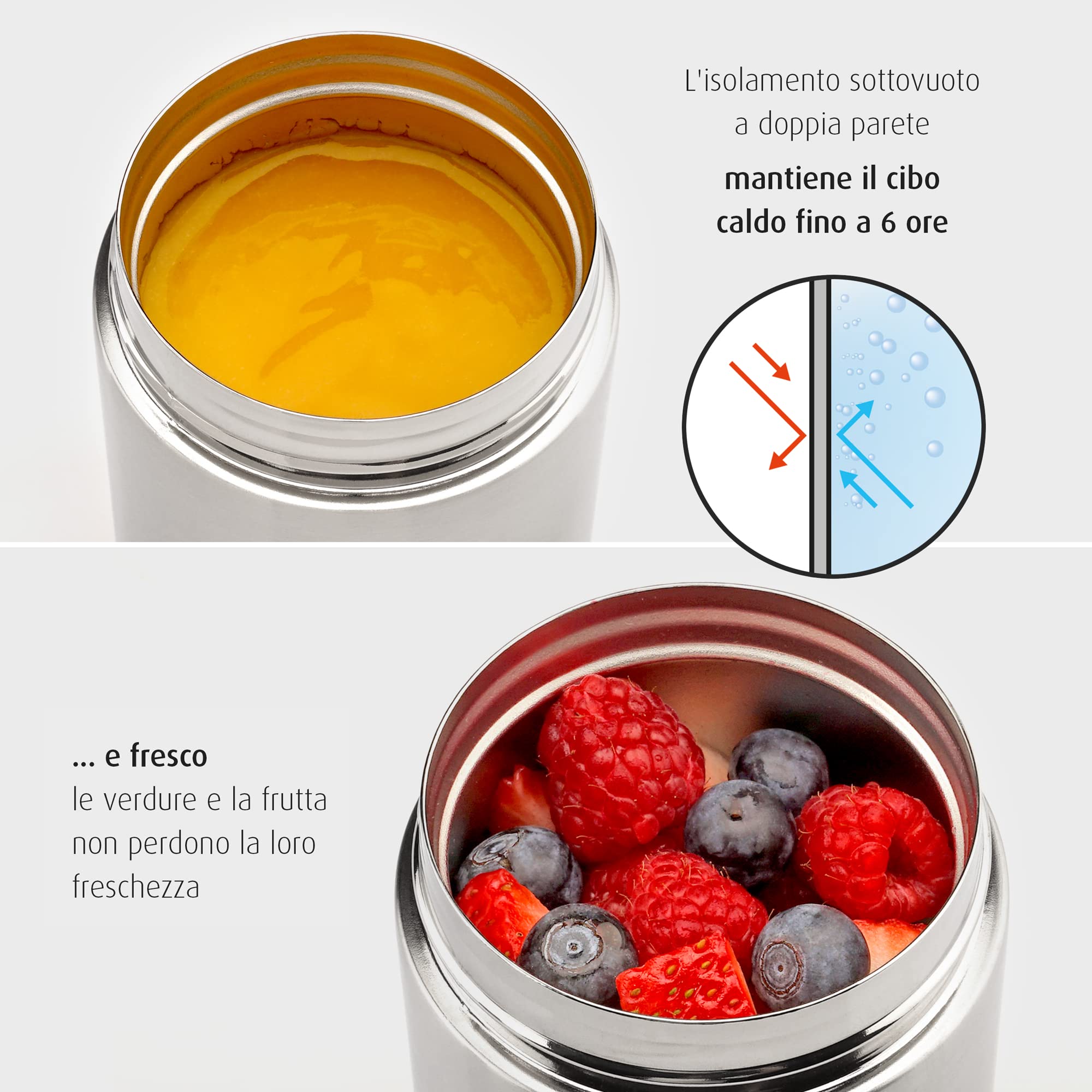 Reer PURE Scatola scaldavivande in acciaio inox per bambini 300 ml argento