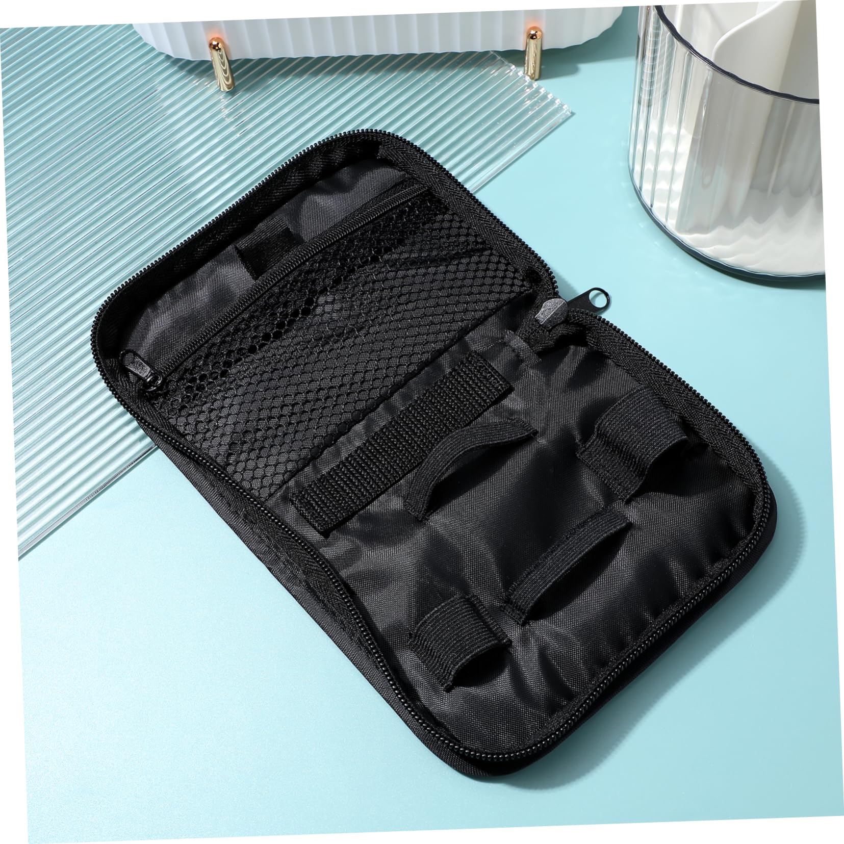 Healeved 20stücke Aufbewahrungstasche Für Blutzuckermessgeräte Tragbare Oxford-taschen Schwarz Mit Reißverschluss Für Reisen Und Täglichen Gebrauch Schützt Vor Stößen Und