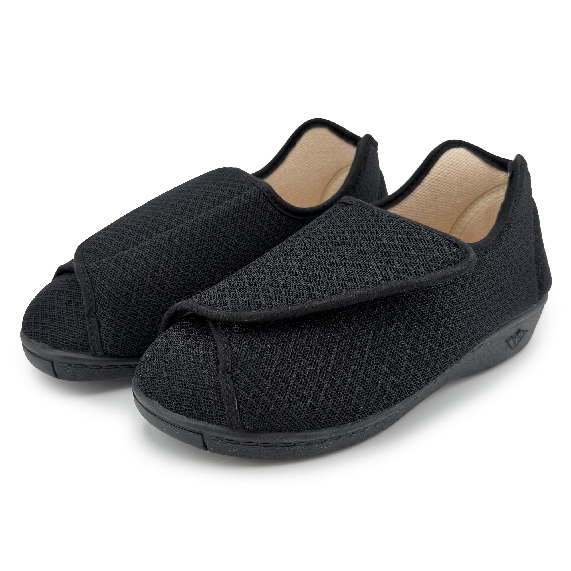 Zapatillas Casa Mujer Pantuflas Antideslizantes Cierre Autoadherente Ajustable Pies Hinchados Ancho