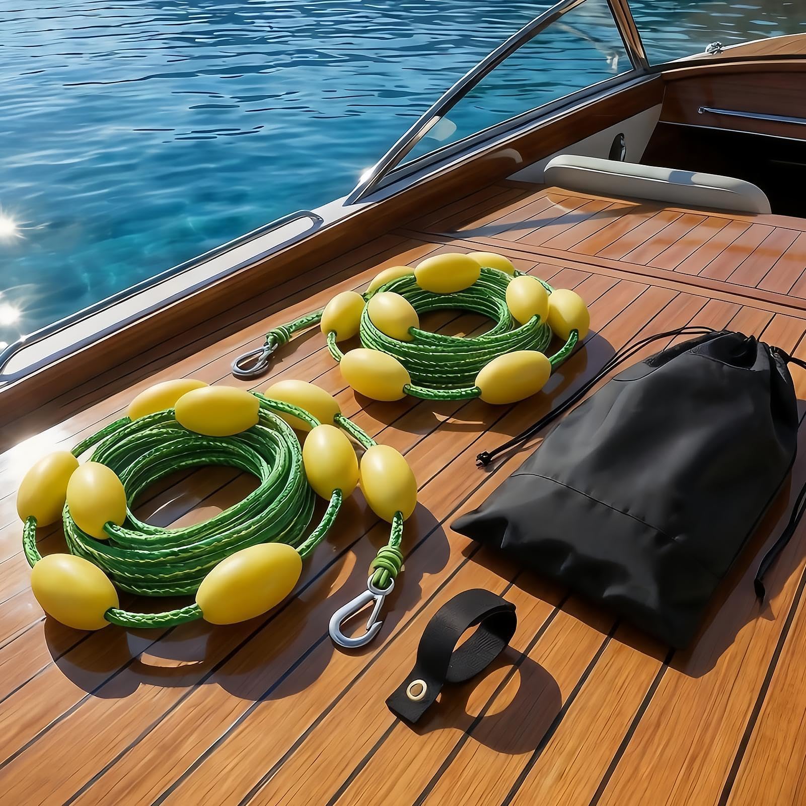 Schleppseil Für Wassersport Mit Schwimmkörpern Schwimmleine | 18M Schleppbares Zubehör Für Reifen Für Skifahren, Wakeboarden, Angeln, Driften, Ziehen, Bootfahren, See, Fluss, Und