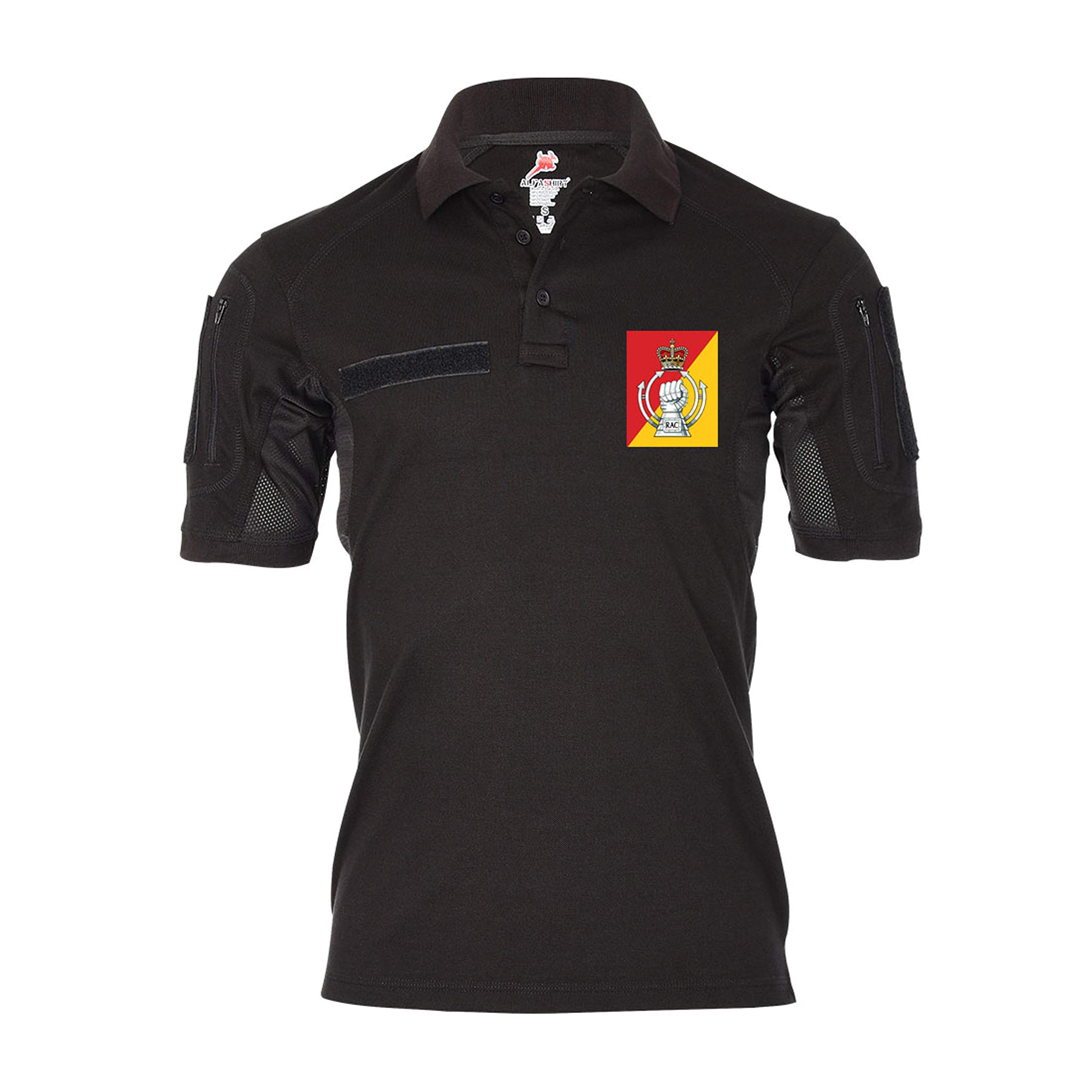 Maglietta Tactical Polo RAC Royal Armoured Corps British Panzer Tank Shirt#32272 Nero XXXXXL