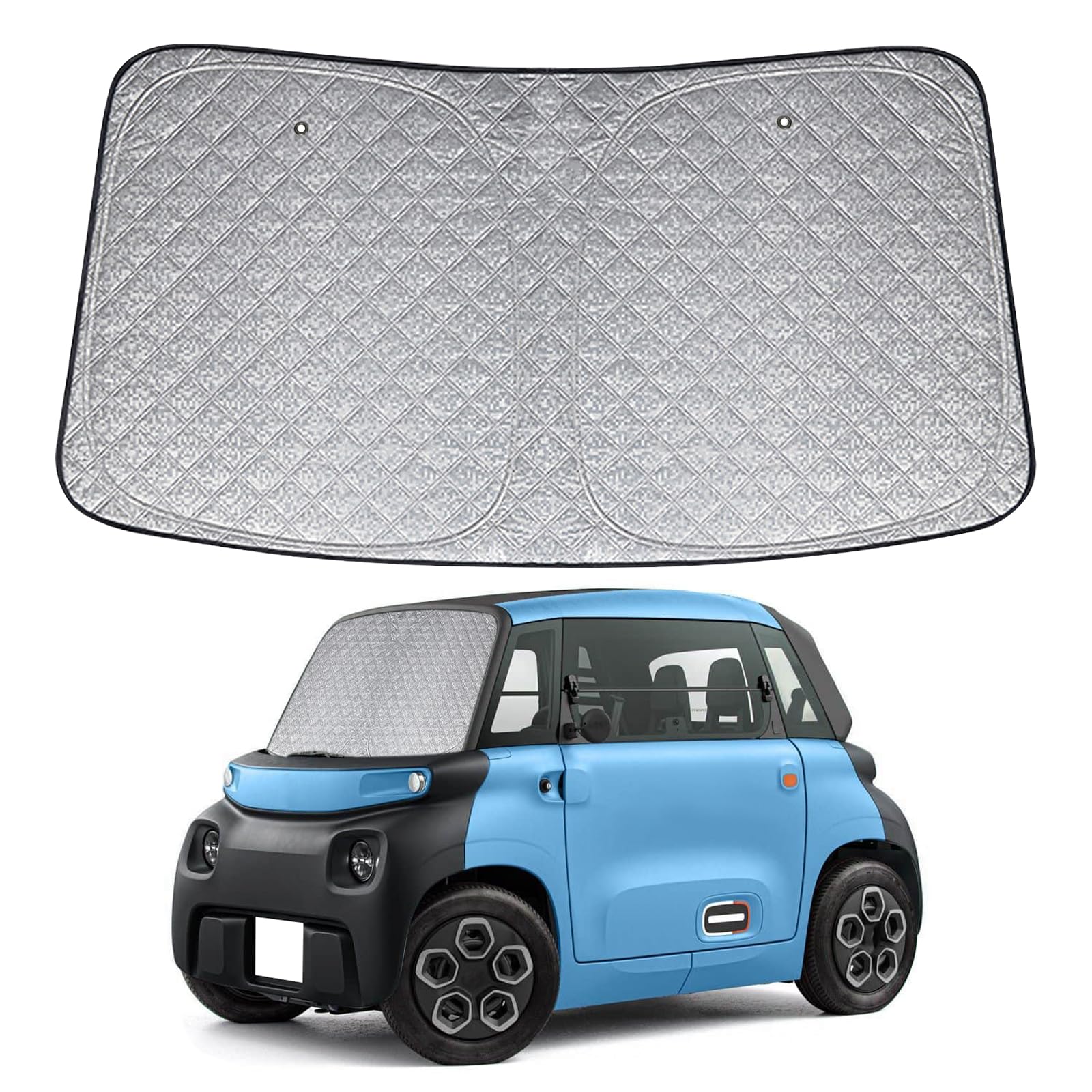 Parasol para Coche Parabrisas Reemplazo para Citroen Ami 2020-2026 Opel Rocks-e 2021-2026 Fiat Topolino 2023-2026, Plegable Parasol para Parabrisas de Coche, Bloquea El 99% de Los Rayos UV
