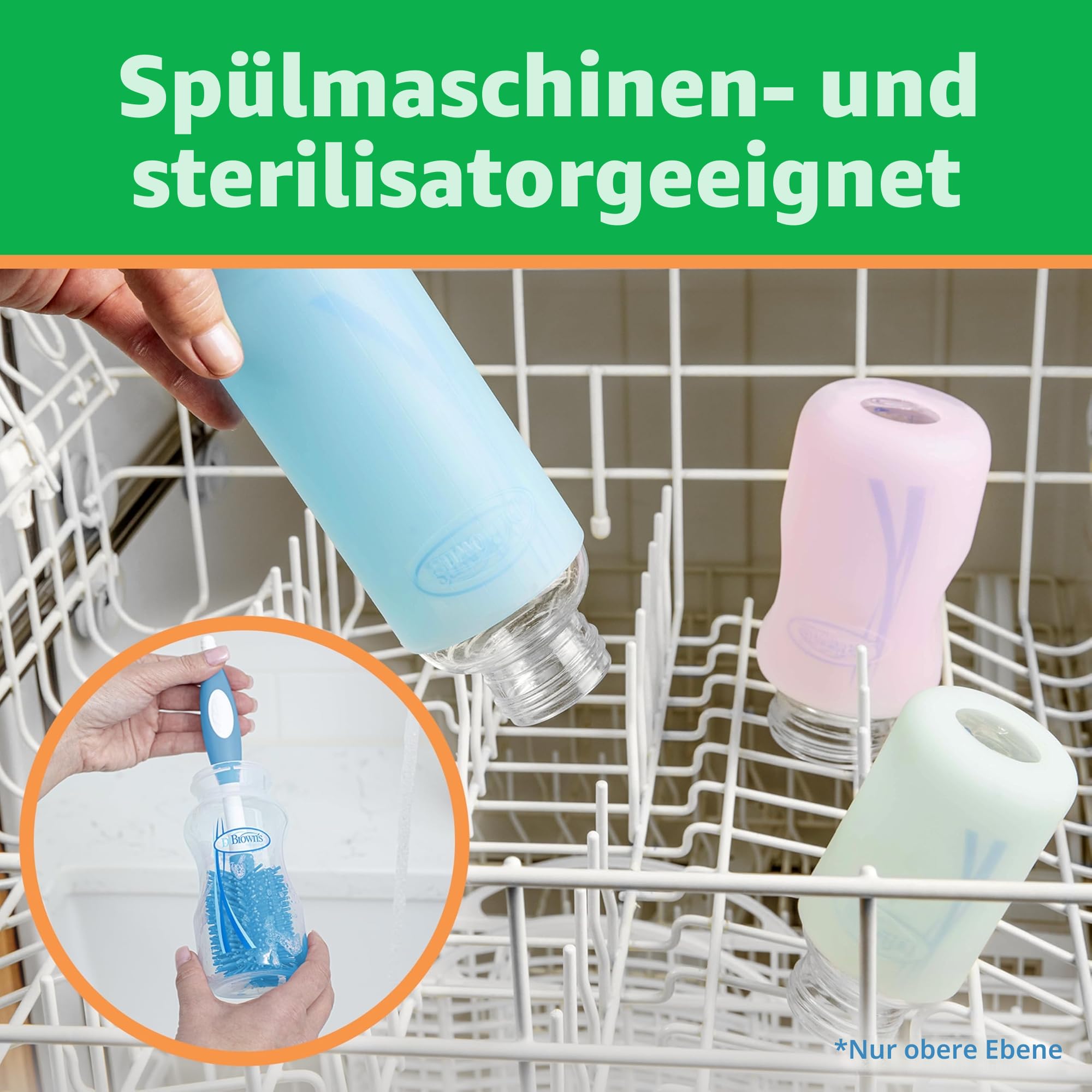 Dr. Brown's Options + Wide-Neck Glass Baby Bottle Starter Set