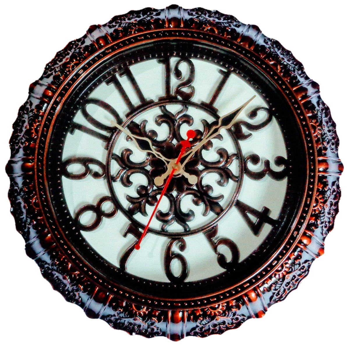 Buy GD Online Store Gd Clock 04 Wooden Finished Plastic Raund Shape ...