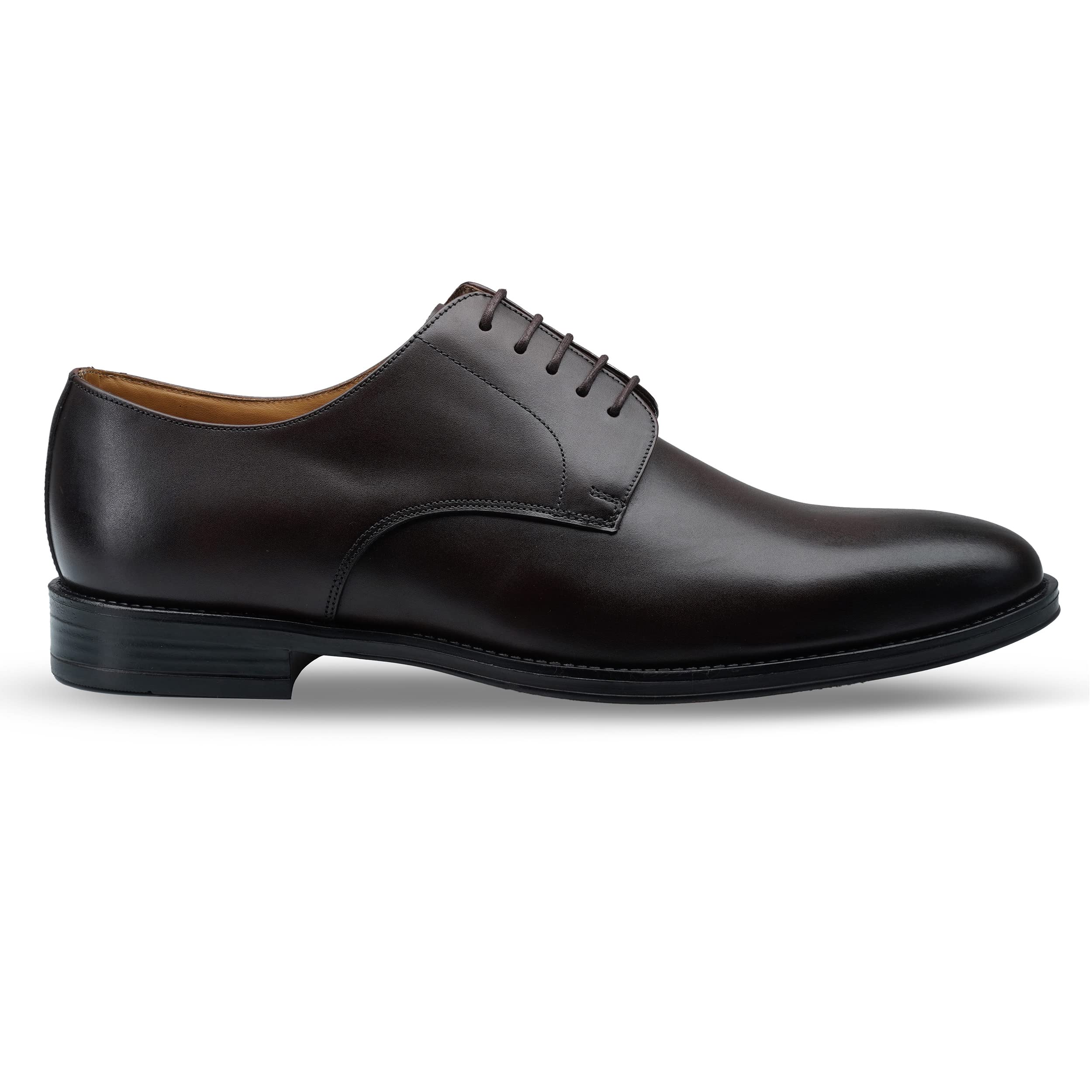 PLNKMen's Leather Formal Shoes Five Eyelet Derby