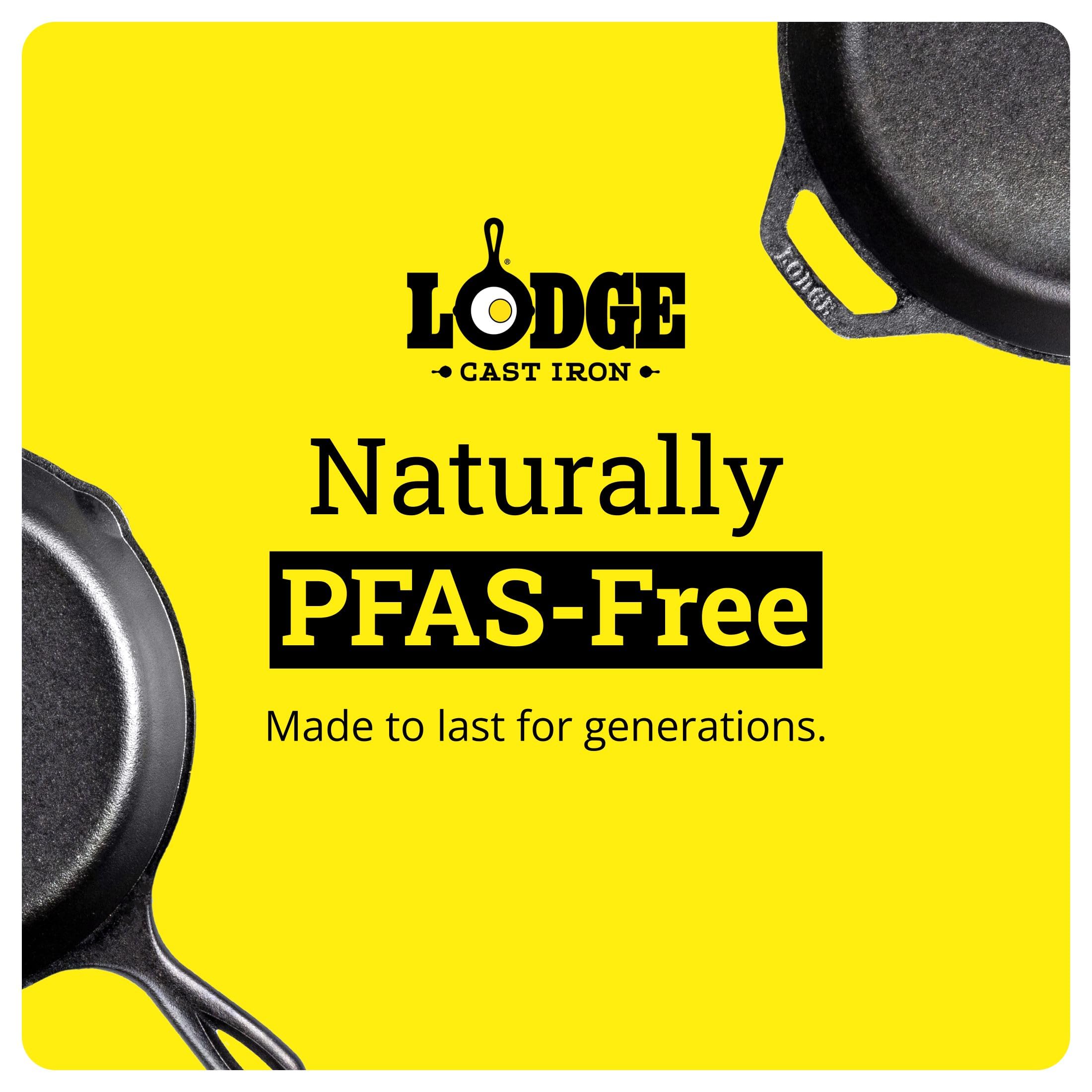 Lodge | Poêle en fonte naturelle 26cm | Sain et sans PFAS | Tous feux dont induction, four & BBQ | Made in USA