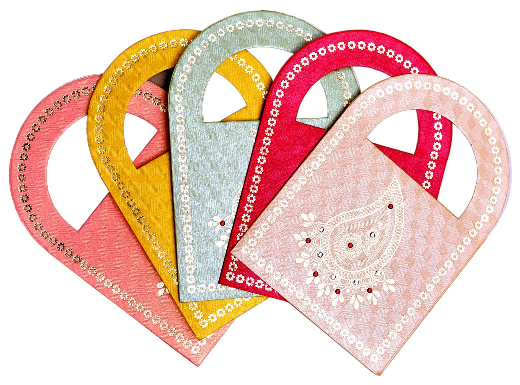 Indian Money Gifting Envelopes With Handle-enabled money Lifafa Decorative Cash holders for all occasion Diwali, wedding Gift of Prosperity Multi Color (20)