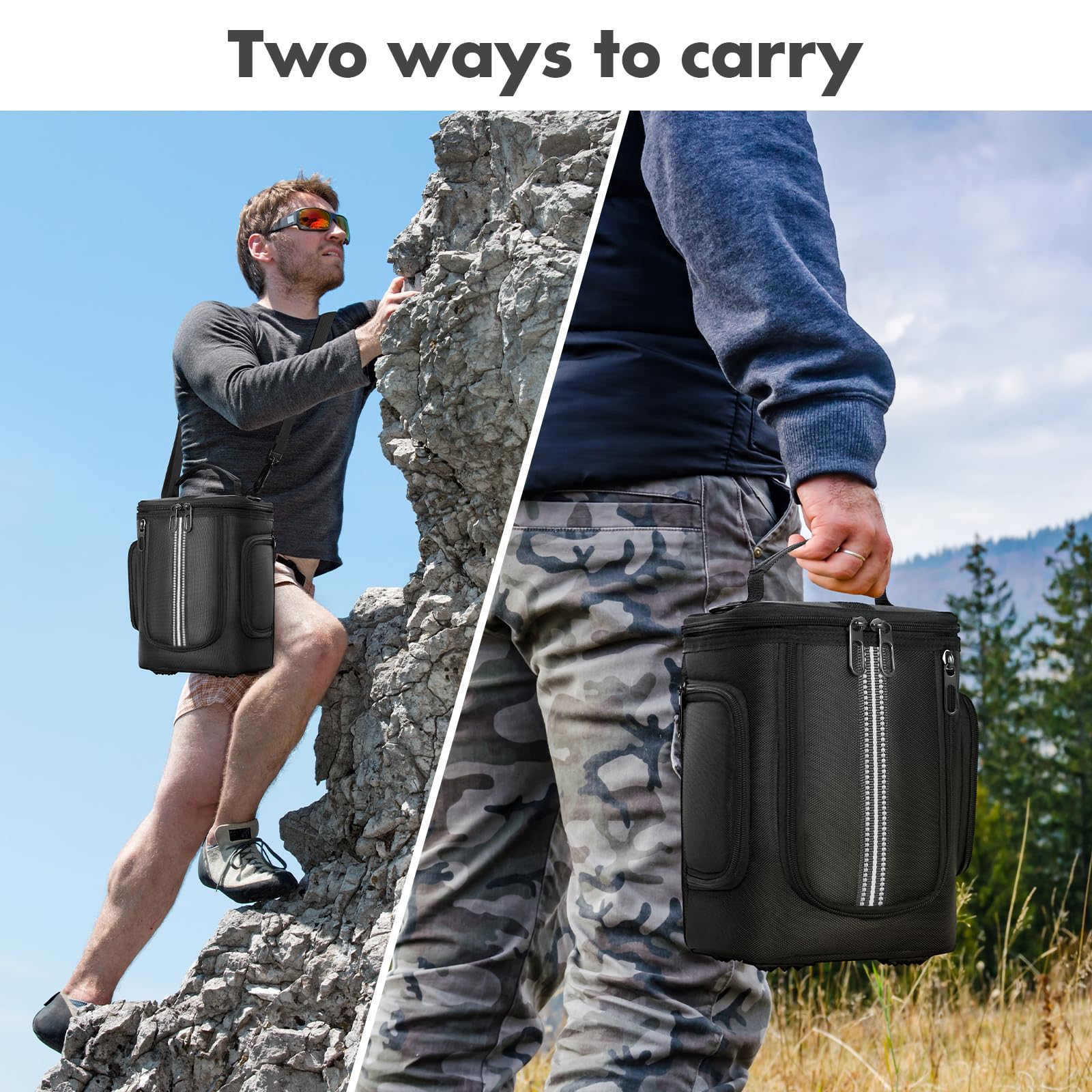 Sac de transport souple compatible avec la station d'alimentation portable Anker SOLIX C300, étui de rangement de voyage pour alimentation, câble de charge et accessoires (C300 DC non
