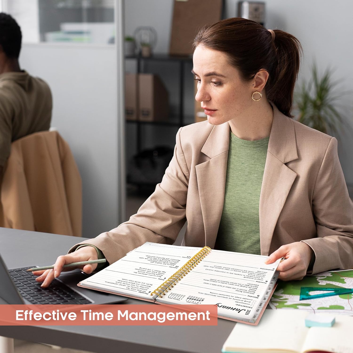 2026 Planner, Weekly and Monthly Calendar Planner, January 2026 - December 2026, Hardcover 2026 Calendar Book with Tabs For Women & Men, Inner Pocket, Spiral Bound, Perfect for Office Home School Supplies - A4 (8.5" x 11"), Pink - Image 7