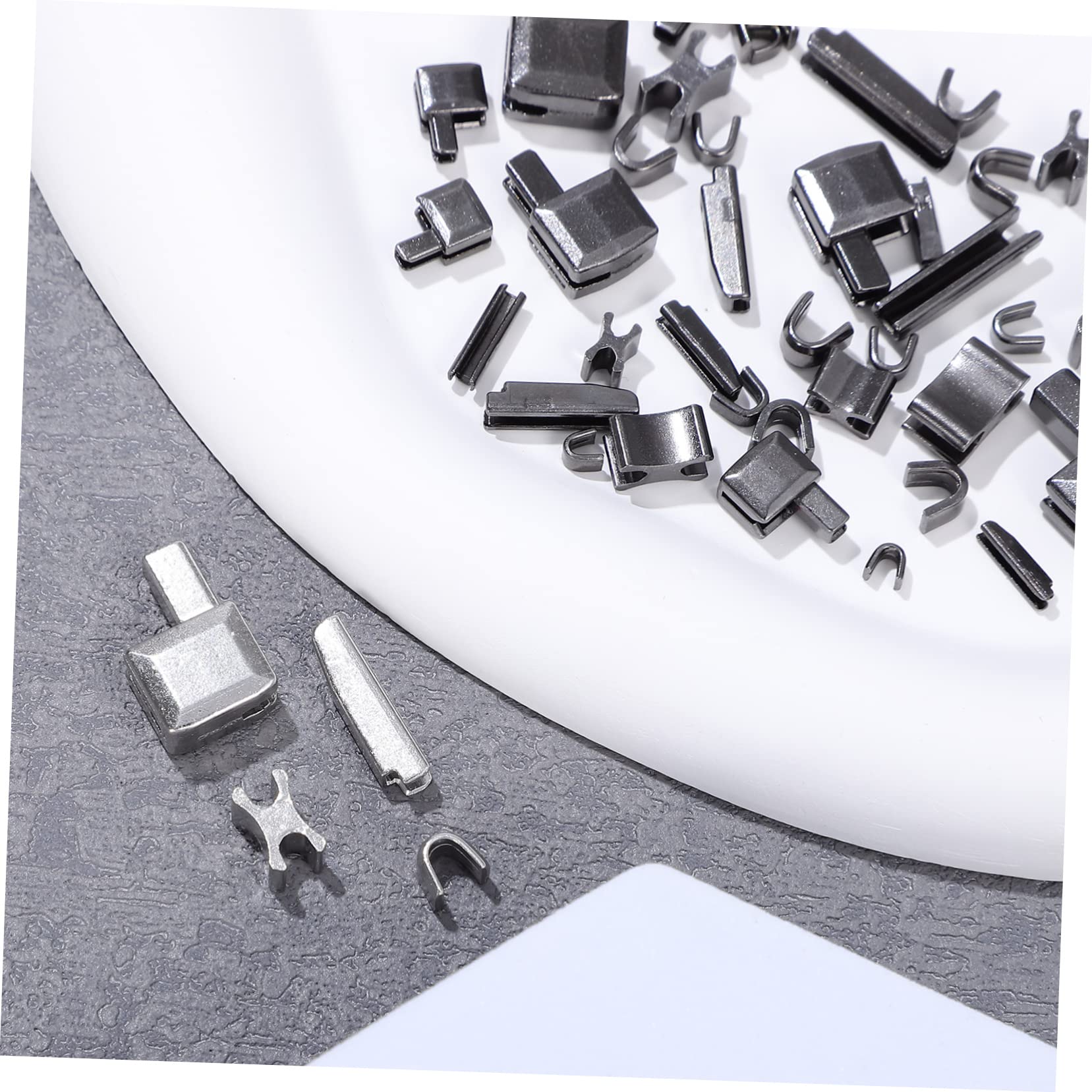 HOODANCOS 5piezas Kit De Reparación De Cremalleras De Pines De Inserción Metálicos Tapones y Accesorios Para Ropa Chaquetas y Mochilas