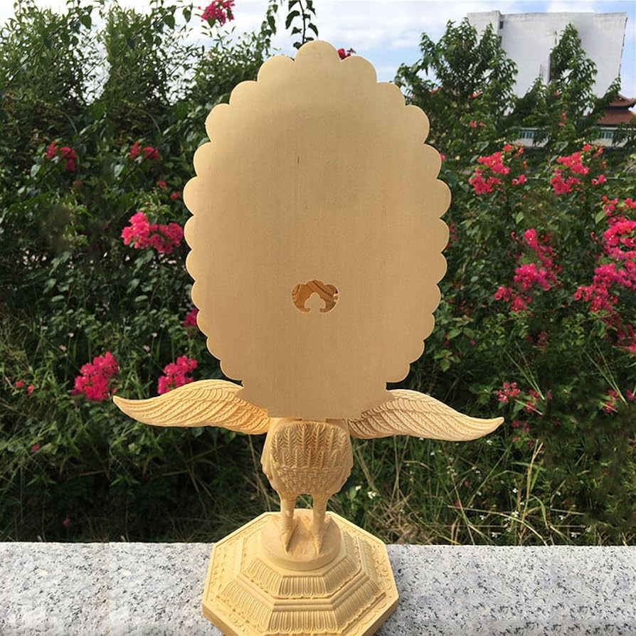 Amazon｜密宗金剛菩薩檜彫刻孔雀明王仏像大明王真言宗仏母家奉納置物