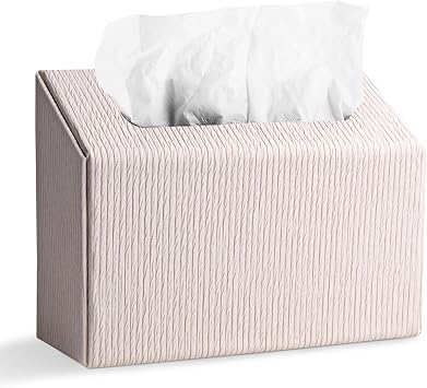 Leather Cover for Disposable Paper Hand Towel Box, Compatible with Kleenex Paper Hand Towel1-Wood Beige