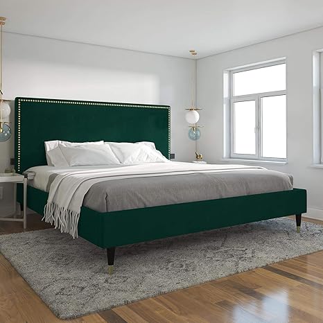 Emerald velvet bed frame Clearance