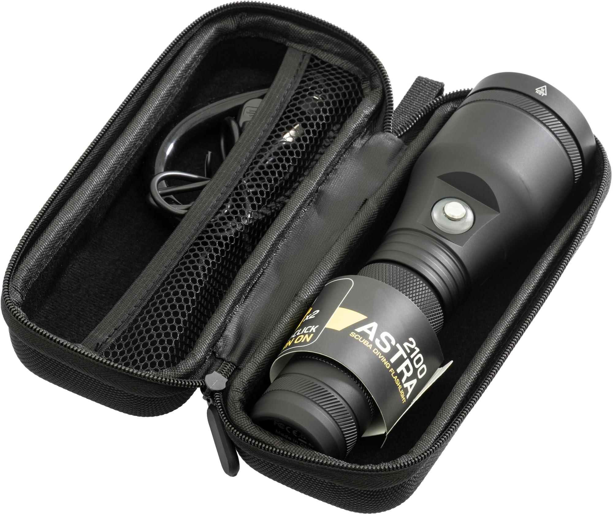 CRESSI Astra Torch Black Torcia Subacquea LED Ricaricabile IPX8 100m