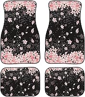 Vista 12 de Alfombrillas de coche con diseño de rosas azules, 4 piezas, antideslizante, con parte trasera de goma, alfombras resistentes para automóvil