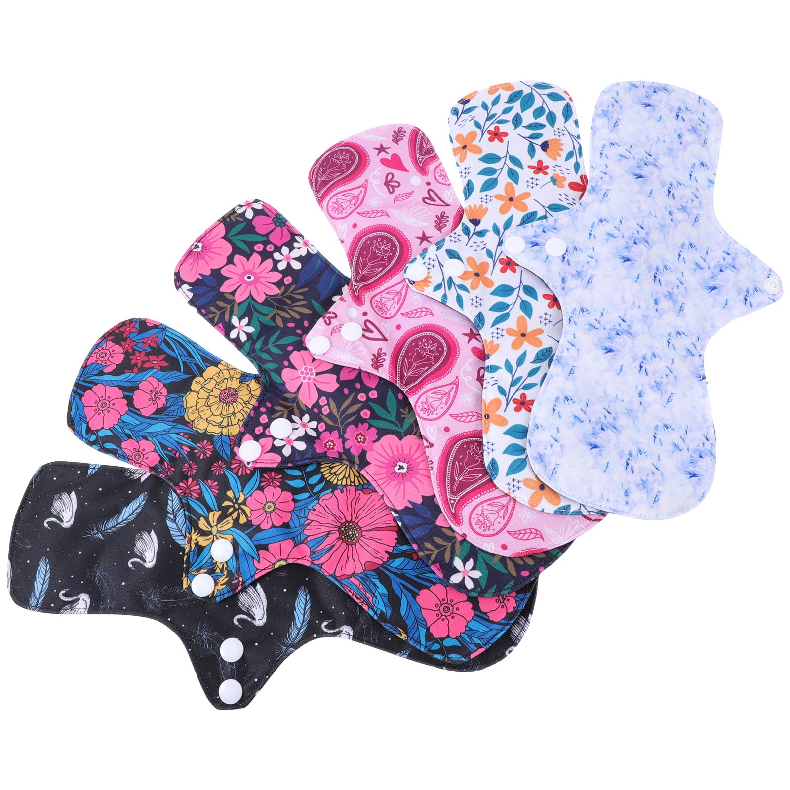 GLEAVI 6 Compresas Menstruales Reutilizables de Tela Pul Membrana, Suaves y Fáciles de Limpiar, Ideales para Adultos en Exteriores y Ejercicio Color Aleatorio